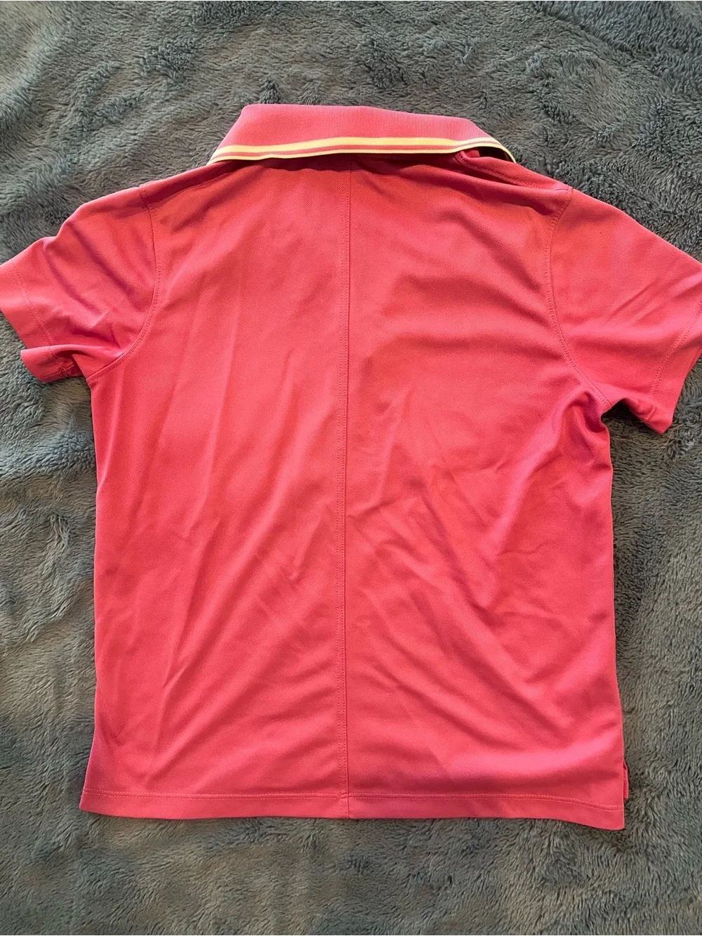 Nike Kids Pink Polo with Yellow Trim